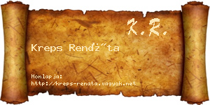 Kreps Renáta névjegykártya
