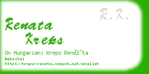 renata kreps business card